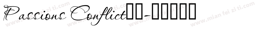 Passions Conflict字体字体转换